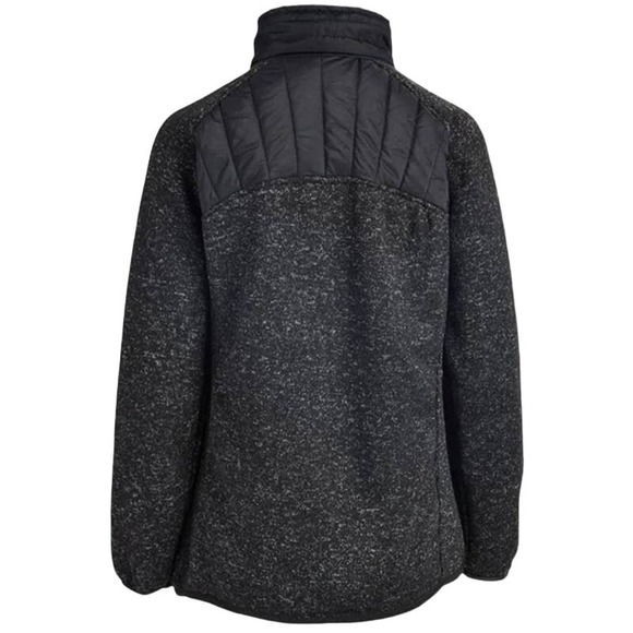 Reebok Black & Black Heather Fleece Women’s Puffer Jacket - Size Medium * wom106 - Picture 2 of 11